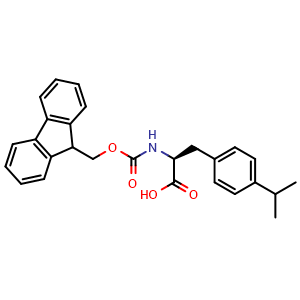 Chemical structure of N-Fmoc-4-isopropyl-L-phenylalanine , CAS 204384-73-6, AChemBlock V151076