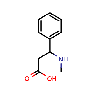 Chemical structure of b-(Methylamino)benzenepropanoic acid , CAS 76497-43-3, AChemBlock V151099