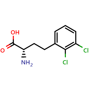 Chemical structure of 2,3-Dichloro-L-homophenylalanine , CAS 1260593-26-7, AChemBlock V151127