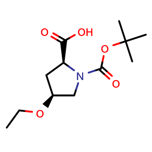 Chemical structure of (4S)-1-Boc-4-ethoxy-L-proline , CAS 146060-16-4, AChemBlock V151141