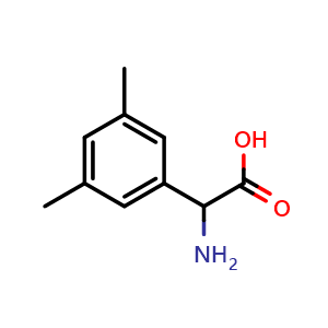 Chemical structure of 2-Amino-2-(3,5-dimethylphenyl)acetic acid , CAS 199327-17-8, AChemBlock V151145