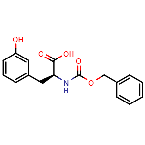 Chemical structure of N-Cbz-3-hydroxy-L-phenylalanine , CAS 382139-03-9, AChemBlock V151155