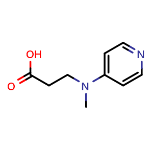 Chemical structure of N-Methyl-N-4-pyridinyl-b-alanine , CAS 80028-35-9, AChemBlock V151176