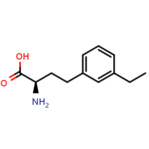 Chemical structure of 3-Ethyl-D-homophenylalanine , CAS 2349564-99-2, AChemBlock V151186