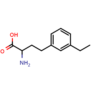Chemical structure of 3-Ethyl-DL-homophenylalanine , CAS 2351870-83-0, AChemBlock V151188