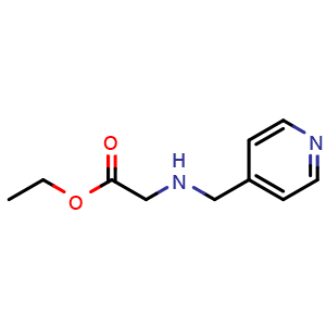 Chemical structure of N-(4-Pyridinylmethyl)-glycine ethyl ester , CAS 88720-63-2, AChemBlock V151241