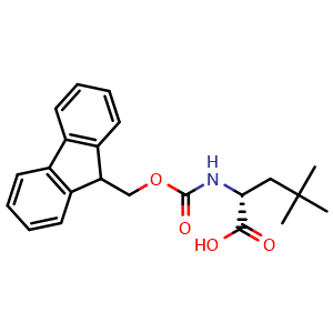 Chemical structure of N-Fmoc-4-methyl-D-leucine , CAS 359766-58-8, AChemBlock V151247