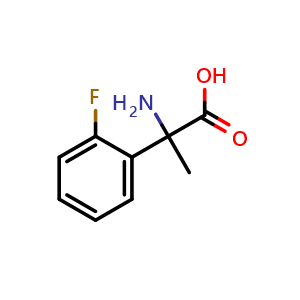 Chemical structure of 2-Amino-2-(2-fluorophenyl)propanoic acid , CAS 320-58-1, AChemBlock V151256