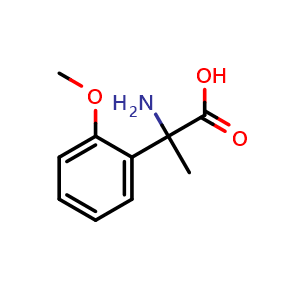 Chemical structure of 2-Amino-2-(2-methoxyphenyl)propanoic acid , CAS 500697-92-7, AChemBlock V151257