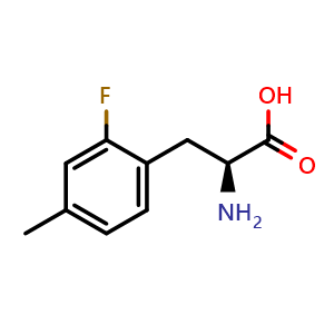 Chemical structure of 2-Fluoro-4-methyl-L-phenylalanine , CAS 1039031-55-4, AChemBlock V151263