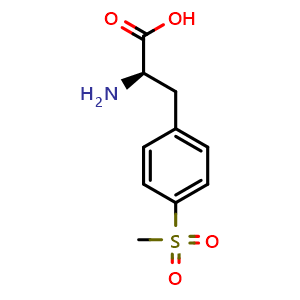 Chemical structure of 4-(Methylsulfonyl)-D-phenylalanine , CAS 1269915-23-2, AChemBlock V151265