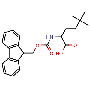 Chemical structure of N-Fmoc-5,5-dimethyl-DL-norleucine , CAS 1379863-59-8, AChemBlock V151283
