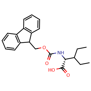 Chemical structure of N-Fmoc-3-ethyl-D-norvaline , CAS 1310680-36-4, AChemBlock V151313