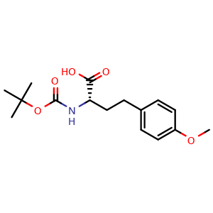 Chemical structure of Boc-4-methoxy-L-homophenylalanine , CAS 162633-83-2, AChemBlock V151318