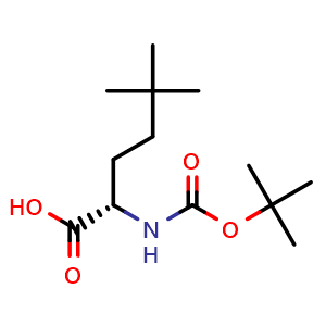 Chemical structure of N-Boc-5,5-dimethyl-L-norleucine , CAS 752237-71-1, AChemBlock V151360
