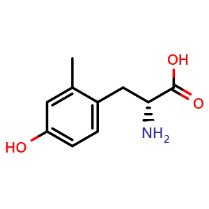 Chemical structure of 2-Methyl-D-tyrosine , CAS 128573-13-7, AChemBlock V151401