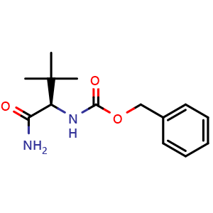 Chemical structure of Cbz-D-tert-leucine amide , CAS 1088236-23-0, AChemBlock V151417