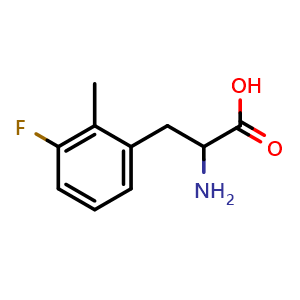 Chemical structure of 3-Fluoro-2-methyl-DL-phenylalanine , CAS 1260004-83-8, AChemBlock V151421