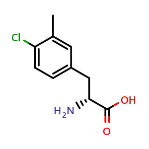 Chemical structure of 4-Chloro-3-methyl-D-phenylalanine , CAS 1269925-53-2, AChemBlock V151439