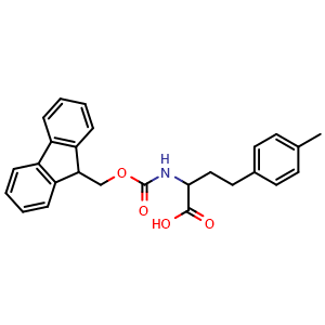 Chemical structure of Fmoc-4-methyl-DL-homophenylalanine , CAS 1822424-29-2, AChemBlock V151446