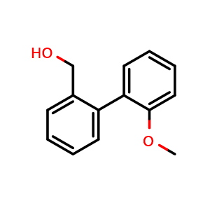 Chemical structure of 2'-Methoxy-biphenyl-2-methanol , CAS 63506-57-0, AChemBlock V151551