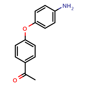 Chemical structure of 4-(4-Acetylphenoxy)aniline , CAS 1215-98-1, AChemBlock V151553