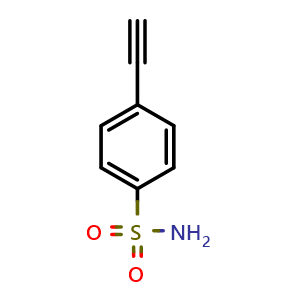 Chemical structure of 4-Ethynylbenzenesulfonamide , CAS 1788-08-5, AChemBlock V151562
