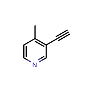 Chemical structure of 3-Ethynyl-4-methylpyridine , CAS 30413-62-8, AChemBlock V151570
