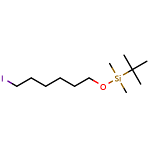 Chemical structure of 1-(tert-Butyldimethylsiloxy)-6-iodohexane , CAS 103483-32-5, AChemBlock V151575
