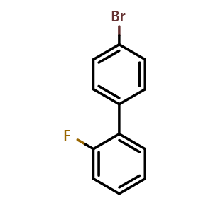 Chemical structure of 4-Bromo-2'-fluorobiphenyl , CAS 40641-63-2, AChemBlock V151576