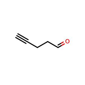 Chemical structure of 4-Pentynal , CAS 18498-59-4, AChemBlock V151578