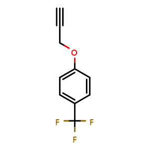 Chemical structure of 1-Proparagyloxy-4-trifluoromethylbenzene , CAS 63878-78-4, AChemBlock V151605