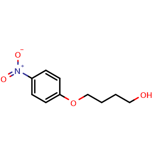 Chemical structure of 4-(4-Nitrophenoxy)butan-1-ol , CAS 60222-69-7, AChemBlock V151607