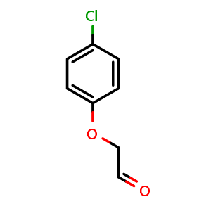 Chemical structure of 2-(4-Chlorophenoxy)-acetaldehyde , CAS 43018-72-0, AChemBlock V151619