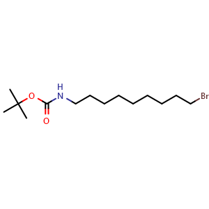 Chemical structure of tert-Butyl 9-bromononylcarbamate , CAS 2352715-55-8, AChemBlock V151623
