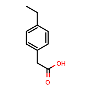 Chemical structure of 4-Ethyl-benzeneacetic acid , CAS 14387-10-1, AChemBlock V151634