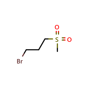 Chemical structure of 1-Bromo-3-(methylsulfonyl)propane , CAS 859940-73-1, AChemBlock V151655