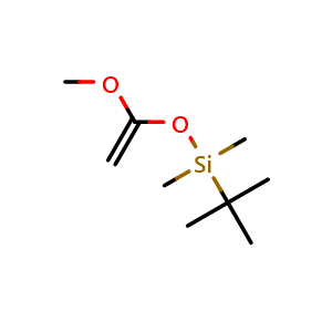 Chemical structure of tert-Butyl(1-methoxyvinyloxy)dimethylsilane , CAS 77086-38-5, AChemBlock V151671