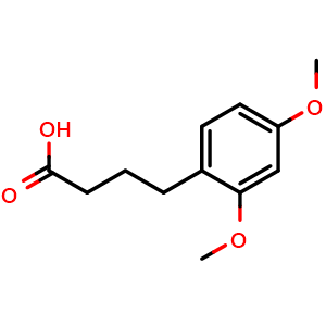 Chemical structure of 2,4-Dimethoxy-benzenebutanoic acid , CAS 96818-18-7, AChemBlock V151674