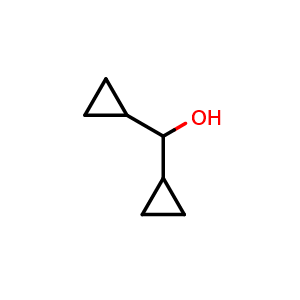 Chemical structure of Di(cyclopropyl)methanol , CAS 14300-33-5, AChemBlock V151675