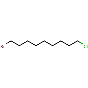 Chemical structure of 1-Bromo-9-chloro-nonane , CAS 90674-69-4, AChemBlock V151689