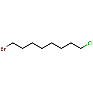 Chemical structure of 1-Bromo-8-chloro-octane , CAS 28598-82-5, AChemBlock V151691