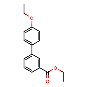 Chemical structure of 4'-Ethoxy-biphenyl-3-carboxylic acid ethyl ester , CAS 1449748-28-0, AChemBlock V151694