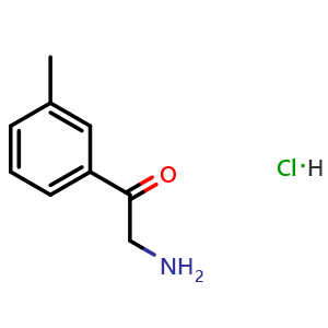Chemical structure of 2-Amino-1-(3-methylphenyl)ethanone hydrochloride , CAS 70785-83-0, AChemBlock V151698