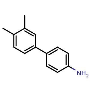 Chemical structure of 3',4'-Dimethyl-biphenyl-4-amine , CAS 188906-52-7, AChemBlock V151717