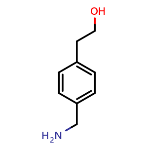 Chemical structure of 4-(Aminomethyl)benzeneethanol , CAS 136081-18-0, AChemBlock V151727