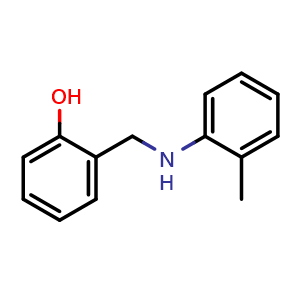 Chemical structure of N-(2-Hydroxybenzyl)-2-methylaniline , CAS 17106-94-4, AChemBlock V151735