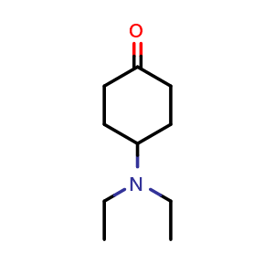 Chemical structure of 4-(Diethylamino)-cyclohexanone , CAS 104618-24-8, AChemBlock V151739