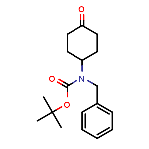 Chemical structure of N-Boc-4-benzylamino-cyclohexanone , CAS 188562-91-6, AChemBlock V151741
