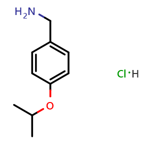 Chemical structure of (4-isopropoxyphenyl)methanamine hydrochloride , CAS 100131-60-0, AChemBlock V151742